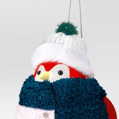 Christmas Featherly Friends Ornament Plaid Scarf - Wondershop™ 4 Christmas Featherly Friends Ornament Plaid Scarf - Wondershop™ - Image 2