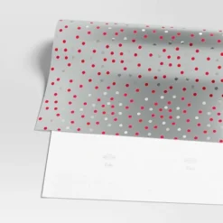 30” 25 Sq Ft Christmas Roll Wrap Red Gray Silver Dot - Wondershop™ -Wondershop Sales GUEST 024159f5 ce59 4cb8 b0d2 574fac1cc8d3