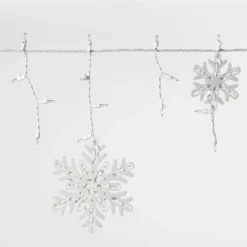 150ct Incandescent Christmas Icicle Lights With Snowflake Novelty Accent Clear Bulbs With White Wire - Wondershop™ -Wondershop Sales GUEST 02fa79f8 8169 4f24 8da2 1526bc30c8f6