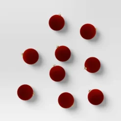 9ct 80mm Christmas Flocked Ball Ornament Set - Wondershop™ -Wondershop Sales GUEST 03a38f0b 9747 4195 9b6a b8bb87f382a7