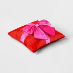 16" Christmas Red Square Pillow With Hot Pink Bow - Wondershop™ 6 16" Christmas Red Square Pillow With Hot Pink Bow - Wondershop™ -Wondershop Sales GUEST 0800556a 0436 4bb1 99a8 5a0b559f265b