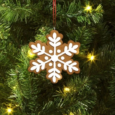 4.25" Christmas Clay Dough Gingerbread Snowflake Ornament - Wondershop™ 3 4.25" Christmas Clay Dough Gingerbread Snowflake Ornament - Wondershop™
