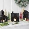 3pc Lit Metal House Decorative Christmas Figurine Set - Wondershop™ Black: Tabletop Indoor Decor, Battery-Powered -Wondershop Sales GUEST 0a6099ac d230 4f5d 804a 1d06978f18be