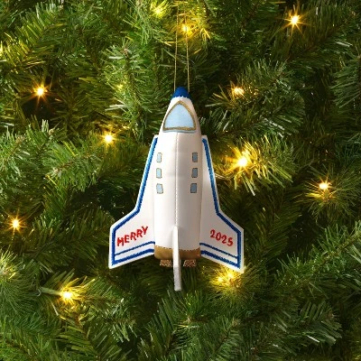 Christmas Fabric Spaceship Ornament - Wondershop™ 3 Christmas Fabric Spaceship Ornament - Wondershop™