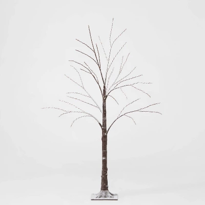4' Brown Flocked Tree Dew Drop Christmas LED Novelty Sculpture Warm White - Wondershop™ 4 4' Brown Flocked Tree Dew Drop Christmas LED Novelty Sculpture Warm White - Wondershop™ - Image 2