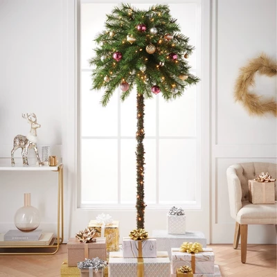 6ft Pre-Lit Artificial Palm Tree Clear Lights - Wondershop™ 4 6ft Pre-Lit Artificial Palm Tree Clear Lights - Wondershop™ - Image 2