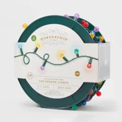 150ct LED Faceted Sphere Christmas String Lights Spool With Green Wire - Wondershop™ -Wondershop Sales GUEST 127e0a7f 5268 4fcd 9aeb 45676b319673