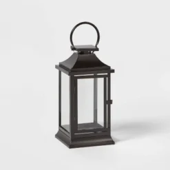 12" Decorative Metal Lantern Black - Wondershop™