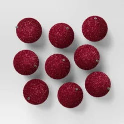 9ct 80mm Christmas Flocked Ball Ornament Set - Wondershop™ -Wondershop Sales GUEST 181fadde 19aa 4c5a a47b 843273c5dce6