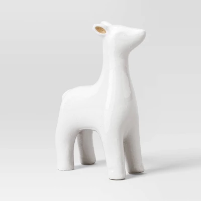 3ct Christmas Ceramic Deer Decor Set White- Wondershop™ 6 3ct Christmas Ceramic Deer Decor Set White- Wondershop™ - Image 4