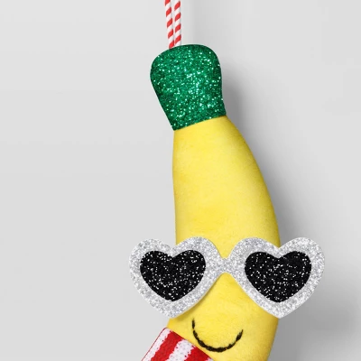 5" Christmas Fabric Fruit Banana Ornament - Wondershop™ 4 5" Christmas Fabric Fruit Banana Ornament - Wondershop™ - Image 2