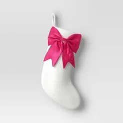 21" White Stocking With 3D Bow Decor - Wondershop™ -Wondershop Sales GUEST 195303a3 cdcc 448f 837d d8ae5fb88420