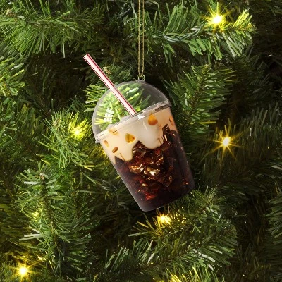 Christmas Glass Iced Coffee Ornament - Wondershop™ 3 Christmas Glass Iced Coffee Ornament - Wondershop™