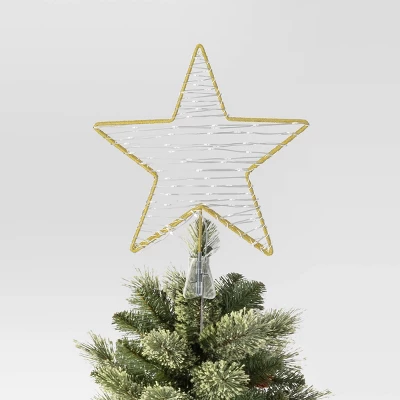12.25" Lit-Led Champagne Star Twinkle Warm White Dewdrops Christmas Tree Topper - Wondershop™ 4 12.25" Lit-Led Champagne Star Twinkle Warm White Dewdrops Christmas Tree Topper - Wondershop™ - Image 2