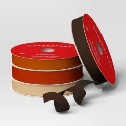 4pk Christmas Velvet Ribbon Gift Packaging Accessories Brown/Beige/Rust/Orange - Wondershop™ 5 4pk Christmas Velvet Ribbon Gift Packaging Accessories Brown/Beige/Rust/Orange - Wondershop™ -Wondershop Sales GUEST 26849b82 81c5 42e1 b9a0 076b83e9f10f