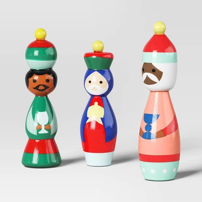 9pc Wood Christmas Nativity Scene Figurine Set - Wondershop™ 5 9pc Wood Christmas Nativity Scene Figurine Set - Wondershop™ - Image 3