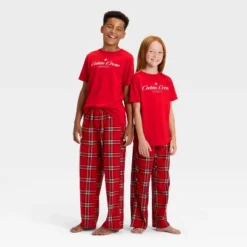 Kids' "Cabin Crew" Short Sleeve Holiday Matching Family Pajama Shirt - Wondershop™ Red -Wondershop Sales GUEST 28f0e2af f72e 42f4 9932 9bfe2c724773