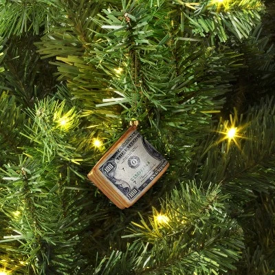 Christmas Glass Roll Of Bills Ornament - Wondershop™ 3 Christmas Glass Roll Of Bills Ornament - Wondershop™