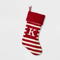 Knit Striped Monogram Christmas Stocking - Wondershop™ -Wondershop Sales GUEST 357f1620 3338 497b a41a 2dcabd4eb8fa