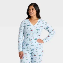 Women's "Tis The Ski-son!" Cozy Knit Long Sleeve Henley Holiday Matching Family Pajama Shirt - Wondershop™ Blue 10 Women's "Tis The Ski-son!" Cozy Knit Long Sleeve Henley Holiday Matching Family Pajama Shirt - Wondershop™ Blue -Wondershop Sales GUEST 38d64182 de23 44eb a3b3 437203f04c68