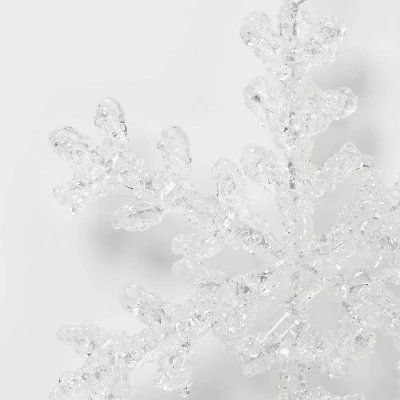 Acrylic Snowflake Christmas Tree Ornament Clear - Wondershop™ : Icy Shine, Indoor Decor, Festive Charm: Icy Shine, Indoor Decor, Festive Charm 4 Acrylic Snowflake Christmas Tree Ornament Clear - Wondershop™ : Icy Shine, Indoor Decor, Festive Charm: Icy Shine, Indoor Decor, Festive Charm - Image 2