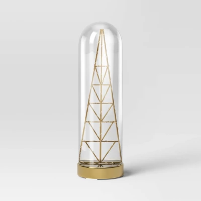 11.75" Battery Operated Lit Christmas Tree Decorative Cloche - Wondershop™ 4 11.75" Battery Operated Lit Christmas Tree Decorative Cloche - Wondershop™ - Image 2