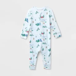 Baby "Tis The Ski-son!" Cozy Knit Holiday Matching Family Pajama Union Suit - Wondershop™ Blue -Wondershop Sales GUEST 3b463e27 e71e 45fd b282 d93764d17369