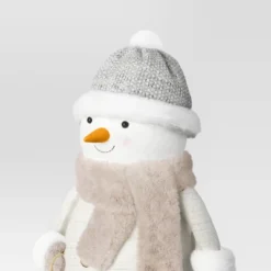 Fabric Snowman Figurine With Stocking - Wondershop™ White -Wondershop Sales GUEST 3bdb8c3b 4183 4a96 9af2 f47ff16081d8