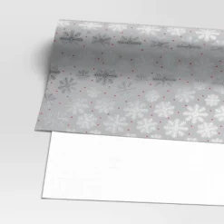 30” 20 Sq Ft Christmas Roll Wrap Silver Snowflake On Grey - Wondershop™ -Wondershop Sales GUEST 46570e85 4203 4d80 88b7 2c7ce931831a