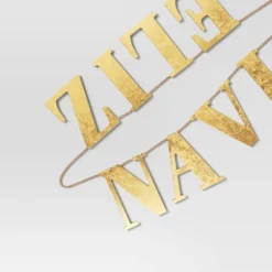 6' Wood 'Feliz Navidad' Christmas Word Garland Gold - Wondershop™: Horizontal Ready-to-Hang Decor -Wondershop Sales GUEST 48723e29 385f 47ed ab45 5e3a6da5c970