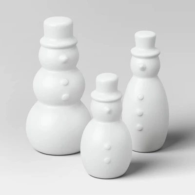 12pc Battery Operated Lit Metal House With Bottle Brush Trees And Snowmen Christmas Village Set - Wondershop™ Black 7 12pc Battery Operated Lit Metal House With Bottle Brush Trees And Snowmen Christmas Village Set - Wondershop™ Black - Image 5