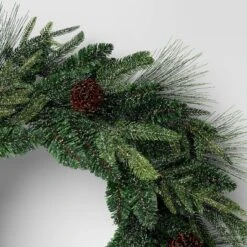 24" Christmas Unlit Icy/Glitter Pinecones Mixed Green Wreath - Wondershop™ -Wondershop Sales GUEST 4ad30594 051c 44c9 bfe7 6e9dea71bac9