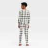 Kids' Plaid Ribbed Long Sleeve Shirt And Pants Holiday Matching Family Pajama Set - Wondershop™ Cream -Wondershop Sales GUEST 4cba9cb6 415c 4122 849c 9e5bf3dc047f