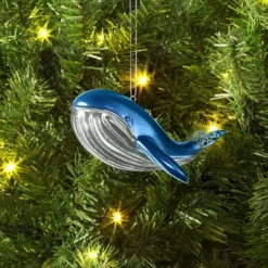 Christmas Blue Whale Ornament - Wondershop™