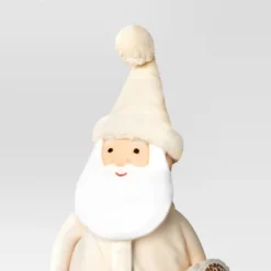 22.5" Fabric Santa Sculpture With Pinecone Wreath - Wondershop™ -Wondershop Sales GUEST 5870bc7b 7cf1 4b41 893f 3d4dd0391489