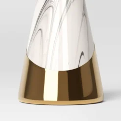 12" Marbled Ceramic Cone Christmas Tree Figurine With Gold Accent - Wondershop™ Black/White -Wondershop Sales GUEST 59fa308d c324 480c 8578 125a51222e36