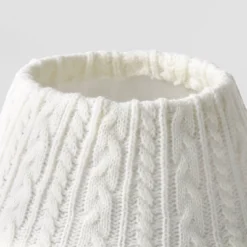 7" Cable Knit Mini Christmas Tree Collar White - Wondershop™: Solid Pattern, Plastic & Fabric -Wondershop Sales GUEST 5ac8bd33 9dea 45a0 a42a e110c63c87bd