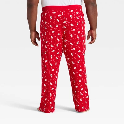 Men's Santa Print Ribbed Holiday Matching Family Pajama Pants - Wondershop™ Red 3 Men's Santa Print Ribbed Holiday Matching Family Pajama Pants - Wondershop™ Red