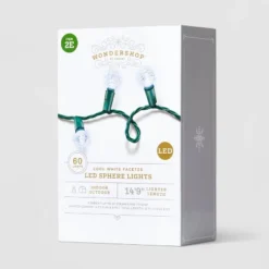 60ct LED Faceted Sphere Christmas String Lights With Green Wire - Wondershop™ 11 60ct LED Faceted Sphere Christmas String Lights With Green Wire - Wondershop™ -Wondershop Sales GUEST 6071f337 6a42 4de4 b03e 8c1e76a736ac