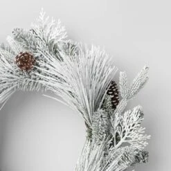 22" Flocked Mixed Greenery With Pinecones Artificial Christmas Wreath - Wondershop™ -Wondershop Sales GUEST 62769dba c516 47cb 9942 8355b4f48f5c