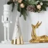 12" Marbled Ceramic Cone Christmas Tree Figurine With Gold Accent - Wondershop™ Black/White -Wondershop Sales GUEST 64ad54d5 1ba8 49de ac58 03fbfd500a00
