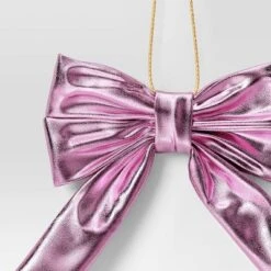 6.75" Christmas Metallic Bow Ornament Light Pink - Wondershop™ -Wondershop Sales GUEST 653603f9 251e 49f6 8ebc daa17b9081d3