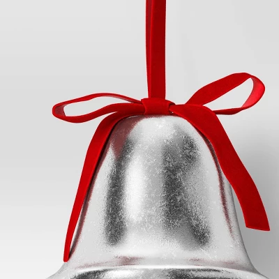 Christmas Metal Bell Ornament Silver - Wondershop™ 4 Christmas Metal Bell Ornament Silver - Wondershop™ - Image 2