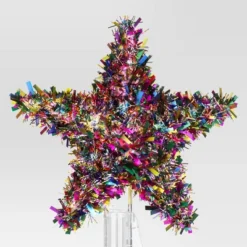 11" Lit-Led Multi Tinsel Star Twinkle Warm White Lights Christmas Tree Topper - Wondershop™ -Wondershop Sales GUEST 679e2025 0a32 4c2c 9ed7 22afd1274717