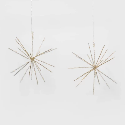 2pk Christmas LED Starburst Novelty Sculpture With 140 Warm White Twinkle Lights - Wondershop™ 4 2pk Christmas LED Starburst Novelty Sculpture With 140 Warm White Twinkle Lights - Wondershop™ - Image 2