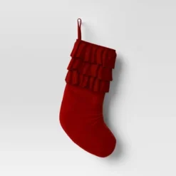 20" Velvet Stocking With Ruffles - Wondershop™ -Wondershop Sales GUEST 6db9a51e 0893 485f 8b67 471e16f405b7