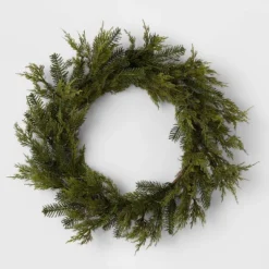 28" Pre-lit Mixed Greenery Artificial Christmas Wreath LED Warm White Lights - Wondershop™ 6 28" Pre-lit Mixed Greenery Artificial Christmas Wreath LED Warm White Lights - Wondershop™ -Wondershop Sales GUEST 71bfc5e8 5ec1 4b6a bd16 e0d2739f8119