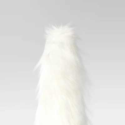 18" Faux Fur Christmas Tree Sculpture - Wondershop™ White 5 18" Faux Fur Christmas Tree Sculpture - Wondershop™ White - Image 3