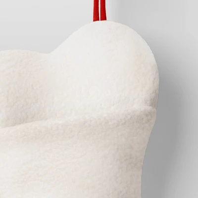 20" Christmas Faux Shearling Bone Shaped Stocking White - Wondershop™ 4 20" Christmas Faux Shearling Bone Shaped Stocking White - Wondershop™ - Image 2