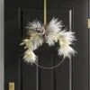 22" Pre-lit Flocked Mixed Pine With Glittered Pinecones Gold Hoop Artificial Christmas Wreath Warm White Lights - Wondershop™ -Wondershop Sales GUEST 78b019d2 fce5 43b3 b669 7d5850622097